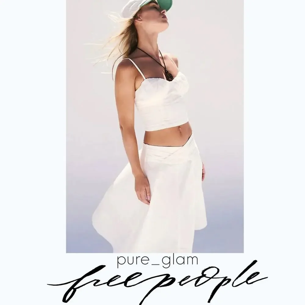 Free People matching set co-ord crop top and skirt
